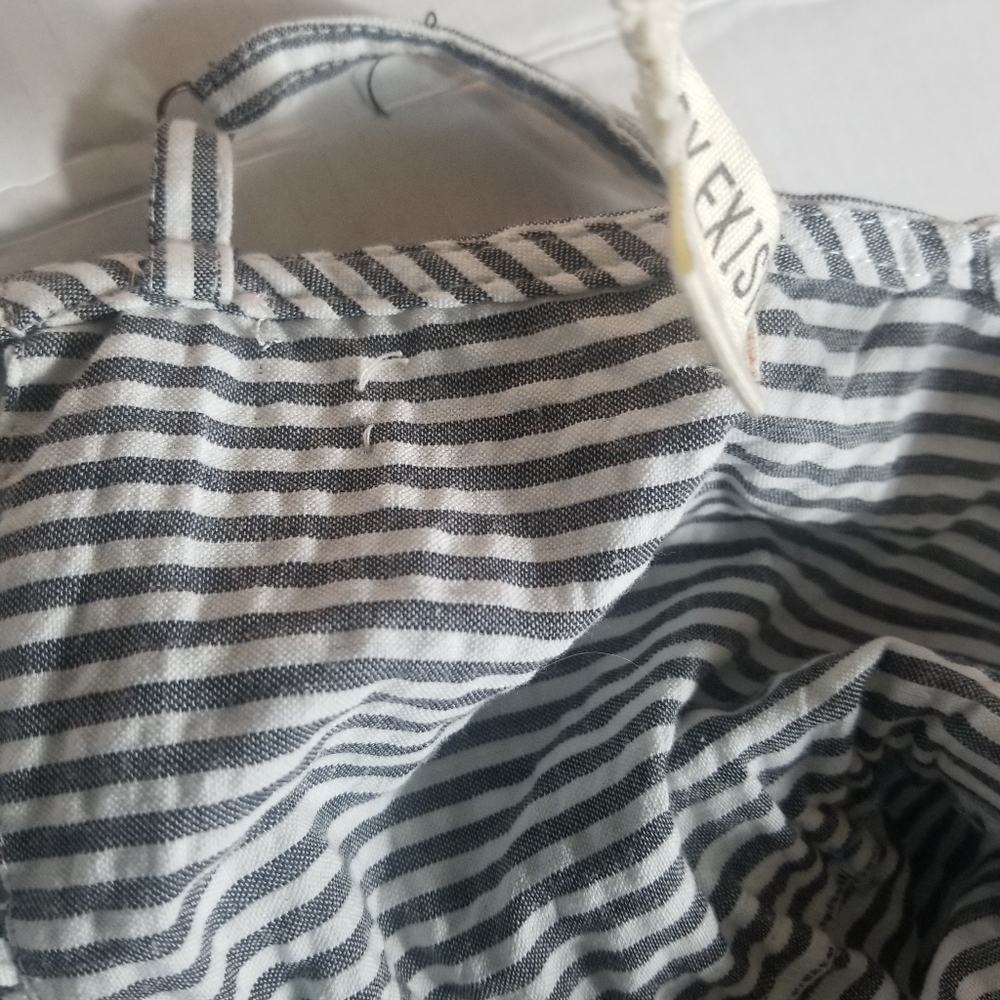 NWT BEACH BY EXIST GRAY AND WHITE STRIPED DRESS SIZE XL WITH ADJUSTABLE STRAPS - Picture 4 of 9
